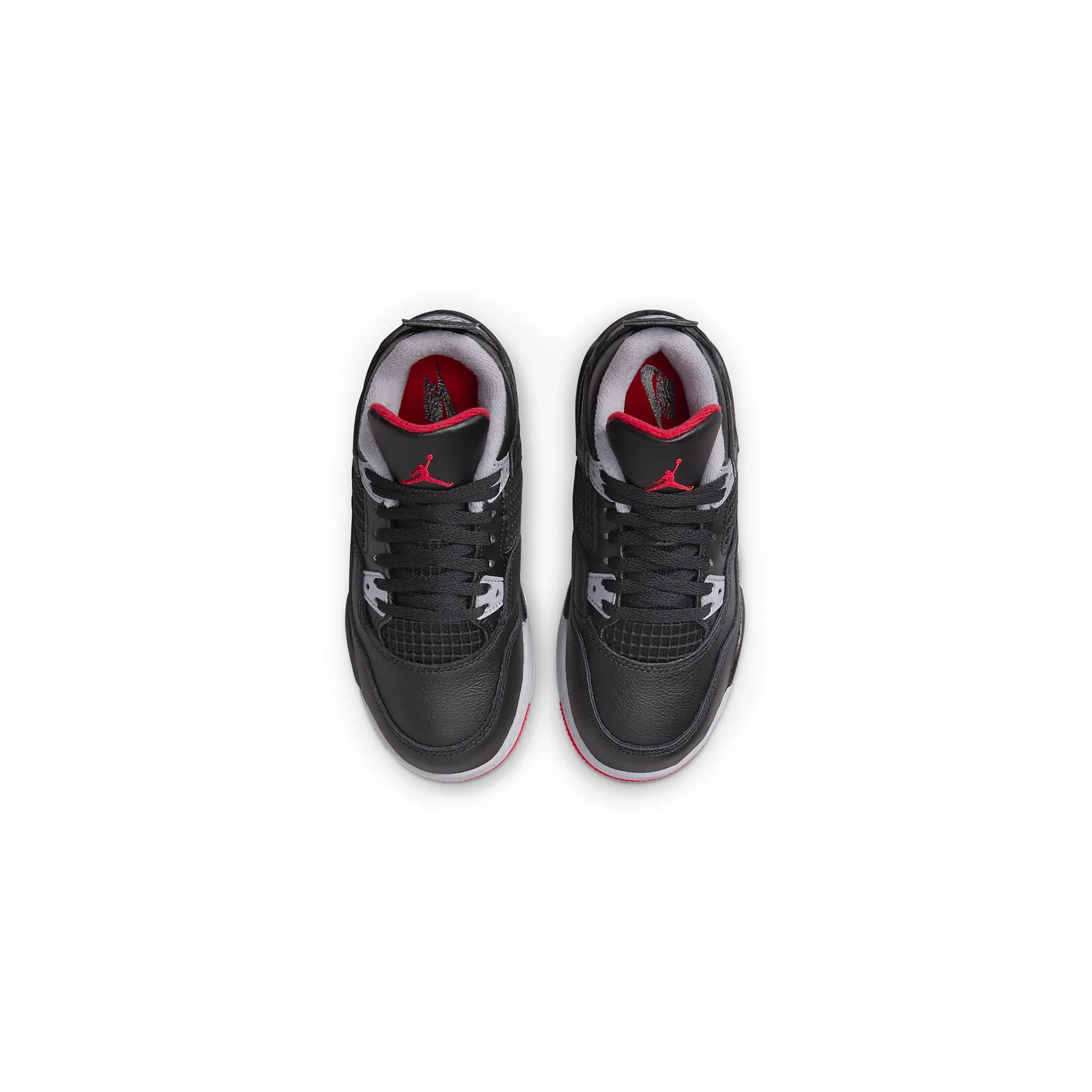 Top view of Air Jordan 4 OG Bred Reimagined (PS) BQ7669-006